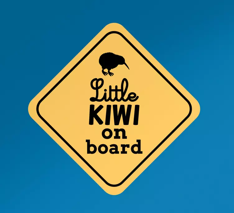 Wallsticker dyr little kiwi tavle - TenStickers