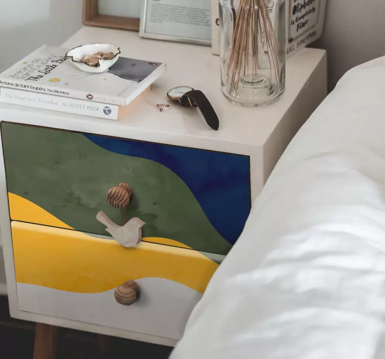 Wallsticker dyr livlige bølgeelementer - TenStickers