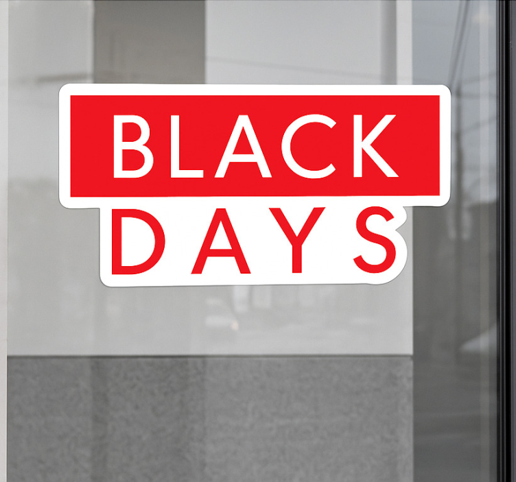 Wallsticker dyr rød og hvid "black days" - TenStickers