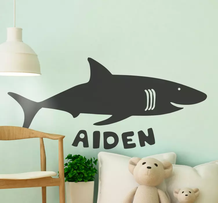 Wallsticker dyr tilpasset hajdesign - TenStickers