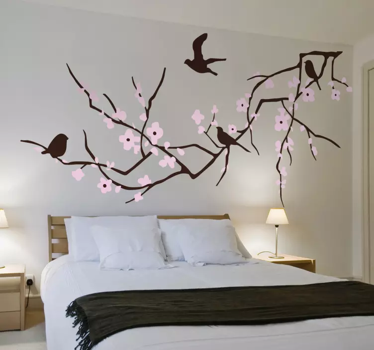 Wallstickers blomster kirsebærtræ - TenStickers
