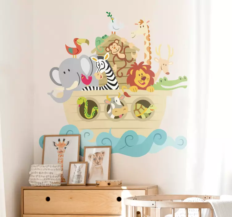 Wallstickers børneværelset noahs ark - TenStickers