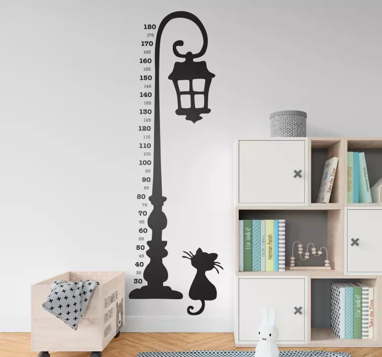 Gadelampe højdemåler børn wallsticker - TenStickers