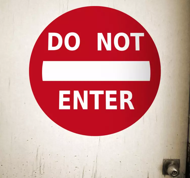 Wallstickers tekst Do not enter - TenStickers