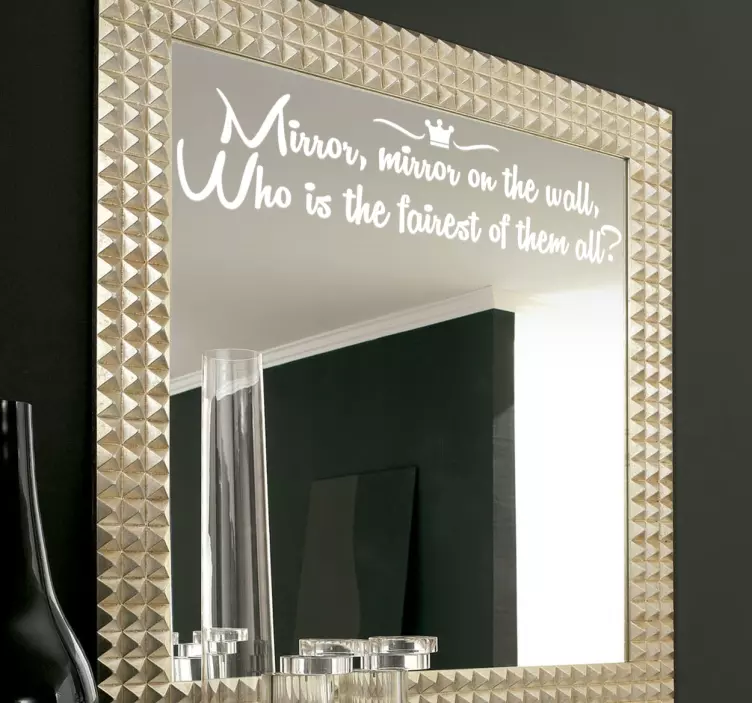 Wallstickers tekst mirror on the wall - TenStickers
