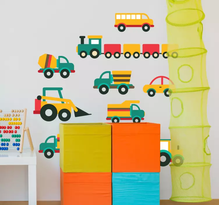 Wallstickers til børn Farvede cirkler gulvklistermærke - TenStickers