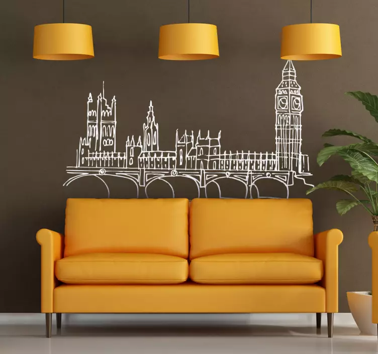 Westminster skyline vægklistermærke - TenStickers
