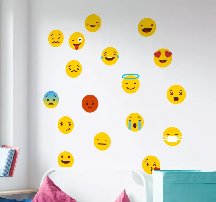 Whatsapp emoji-klistermærker - TenStickers