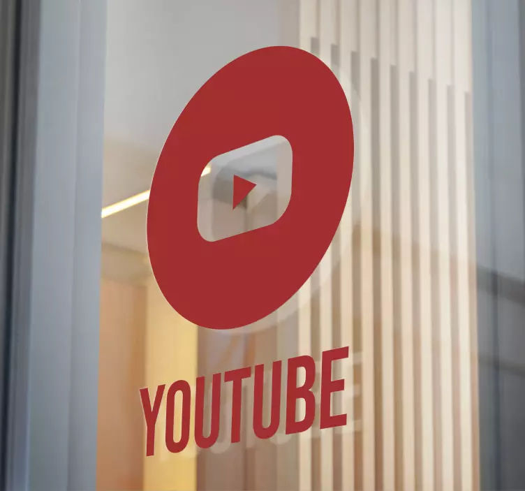 Youtube logo vindue klistermærke - TenStickers
