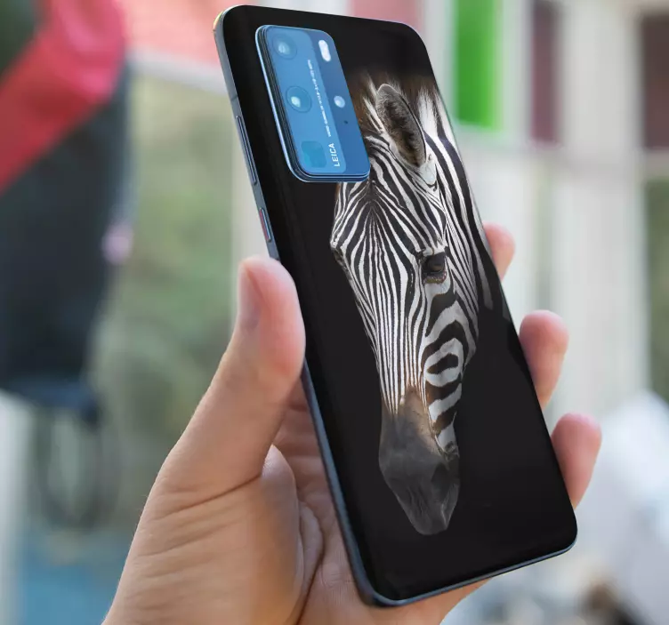 Zebra ansigtskunst Huawei klistermærke - TenStickers