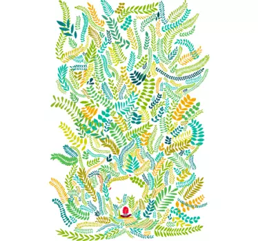 Bonita del norte blomster vægoverføringsbillede - TenStickers