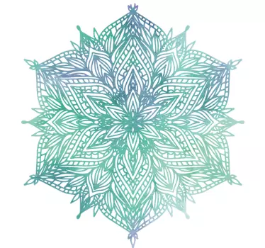 Turkis mandala soveværelse wallsticker - TenStickers