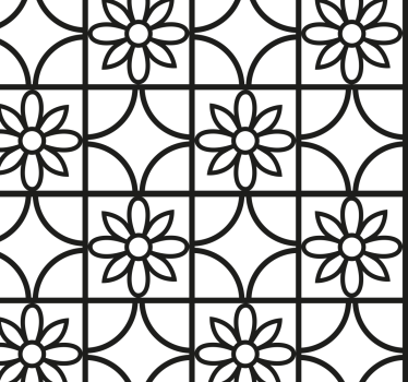Geometrisk mønster vindue sticker - TenStickers