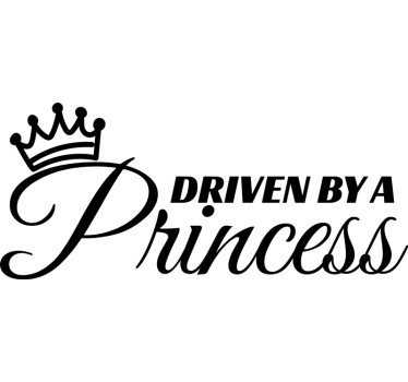 Drevet af en prinsesse klistermærke til bil - TenStickers