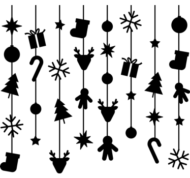 Hængende ikoner wallsticker dyr - TenStickers