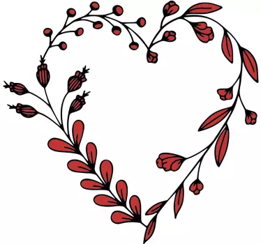 Dekorativt blomster silhuet wallsticker - TenStickers