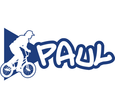 Bmx navn klistermærke til cykel - TenStickers