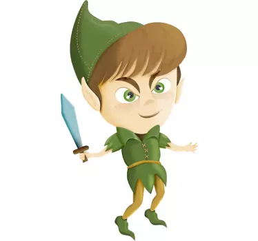 Peter pan børn klistermærke - TenStickers