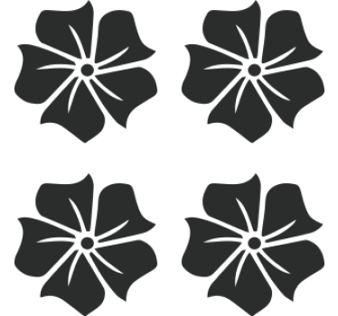 Hawaiisk blomsterpakke klistermærke til cykel - TenStickers