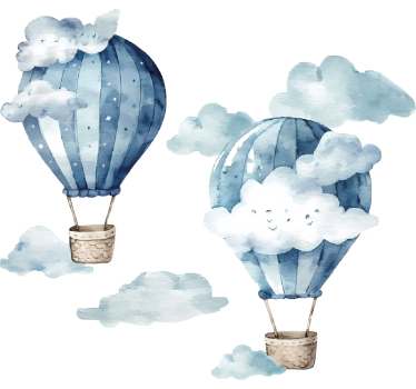 Blå balloner wallsticker - TenStickers