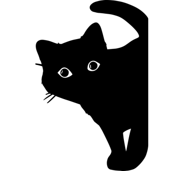 Nysgerrig kat klistermærke til bil - TenStickers