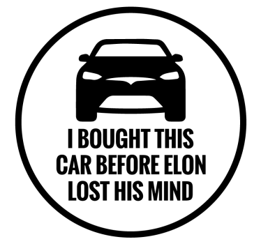 Tesla sticker til bil - TenStickers