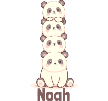 Baby pandaer folie til møbler - TenStickers