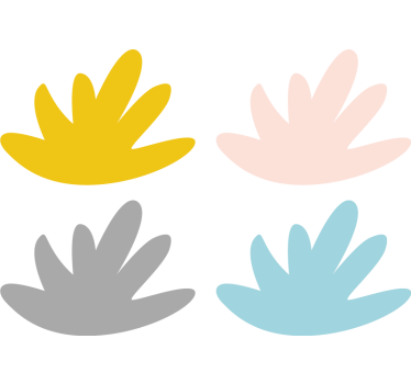 Pastelfarvede børneblade folie til møbler - TenStickers