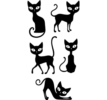 Stilfulde katte folie til møbler - TenStickers
