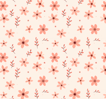 Beige blomster folie til møbler - TenStickers