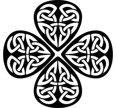 Symbolisk dekorativt klistermærke, celtic kløver - TenStickers
