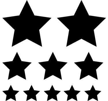 Monocolor stjerner sæt klistermærke til bil - TenStickers