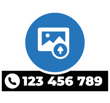 Personligt logo og telefonnummer klistermærke til bil - TenStickers