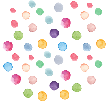 Pastelfarvede prikker wallsticker - TenStickers