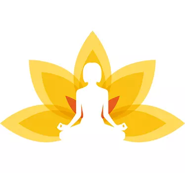 Dekorativt klistermærke yoga meditation farve - TenStickers