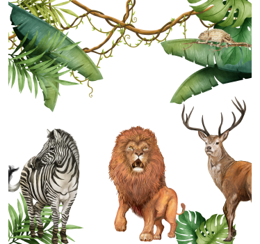 Jungle eventyr wallsticker - TenStickers
