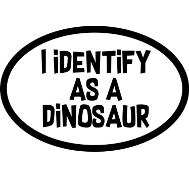 Jeg identificerer mig som klistermærke til bil - TenStickers