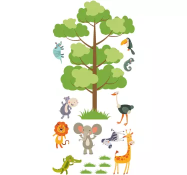 Børneklistermærke, jungledyr - TenStickers