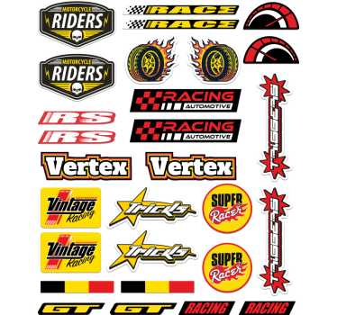 Individuel bombepakke motorcykelklistermærke - TenStickers