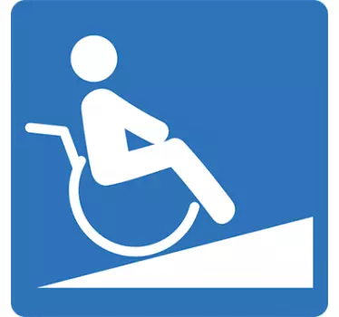 Kørestol sign sticker - TenStickers