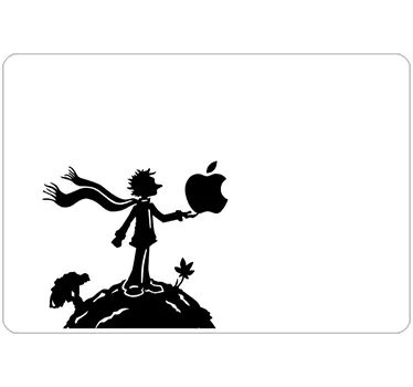 Silhuet af lille prins laptop hud - TenStickers