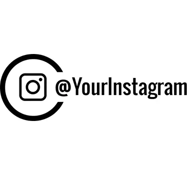 Personlig instagram vindue navn klistermærke - TenStickers