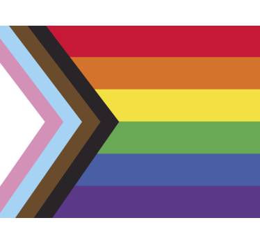 Lgbtq-fremskridtsflag klistermærke til bil - TenStickers