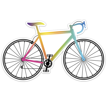 Ikon for landevejscykel cykelklistermærke - TenStickers