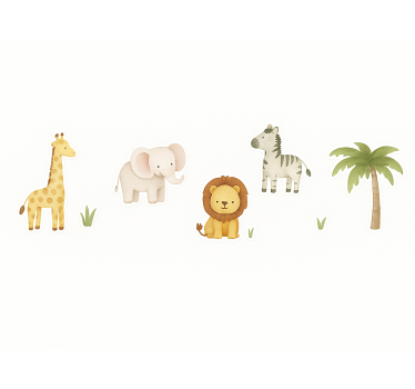 Boho jungle sæt klistermærke til børn - TenStickers