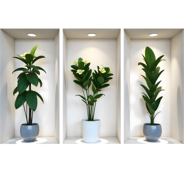 Planter i små rum wallsticker dyr - TenStickers