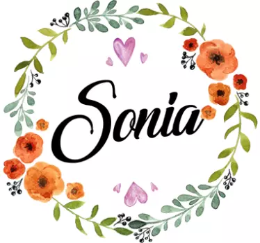 Blomster personlig wallsticker - TenStickers