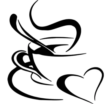 Kop kaffe wallsticker - TenStickers