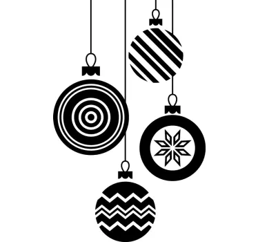 Julekugler stickers - TenStickers