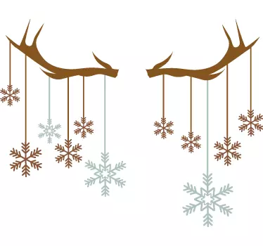 Rensdyr gevir jule wallsticker - TenStickers